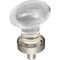 Jeffrey Alexander 1-1/4" Overall Length Satin Nickel Football Glass Harlow Cabinet Knob G110SN - alternate 1